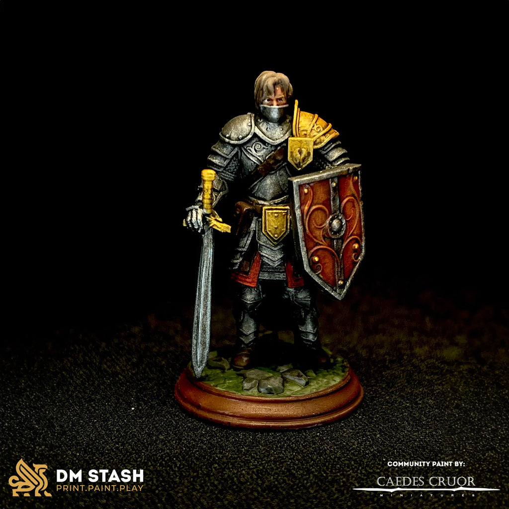 Arion Midrun – Human Battle Master Fighter - 3D Printed Barbarian Miniature