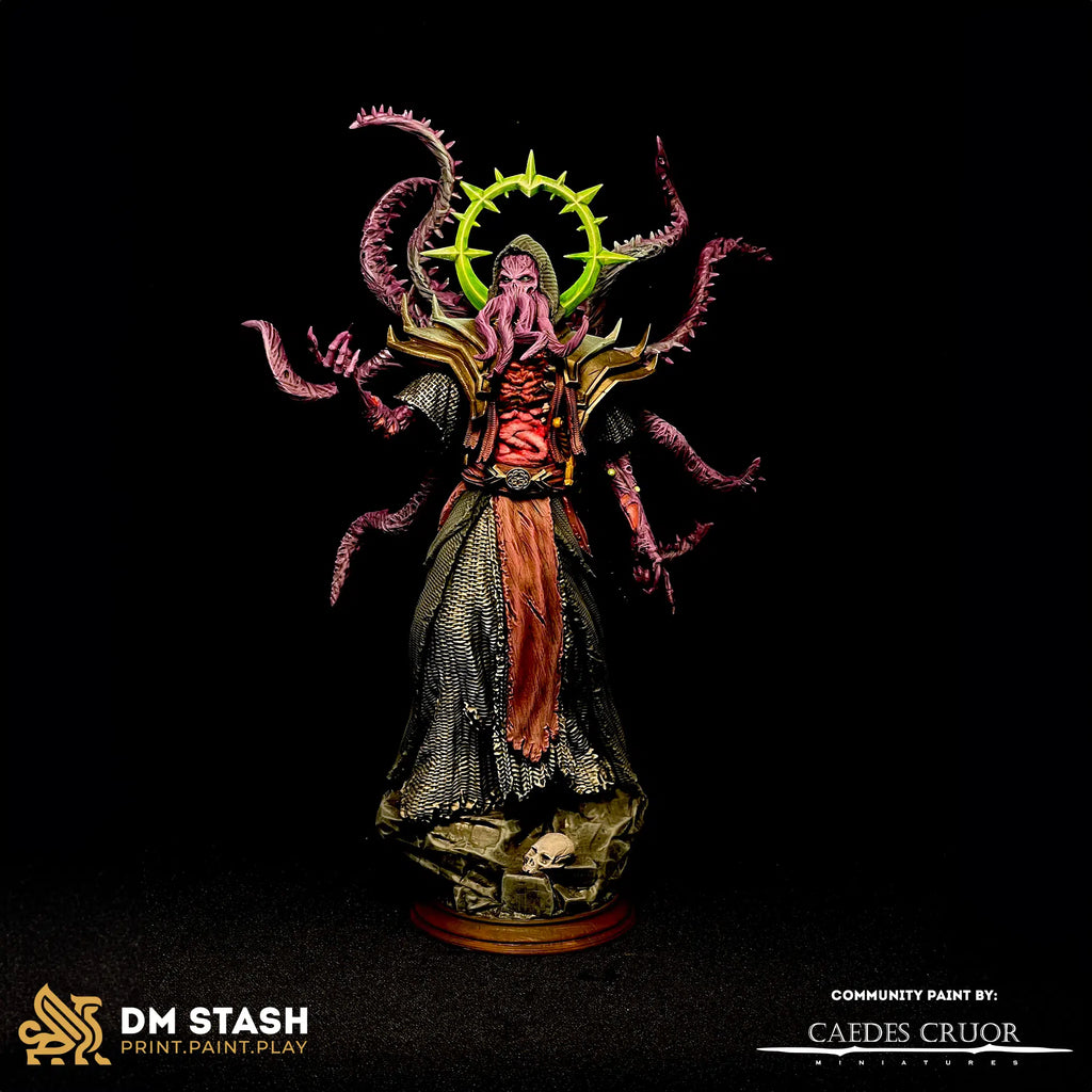 Hendrak – Ascended God-Lich Flayer - 3D Printed Monster Miniature