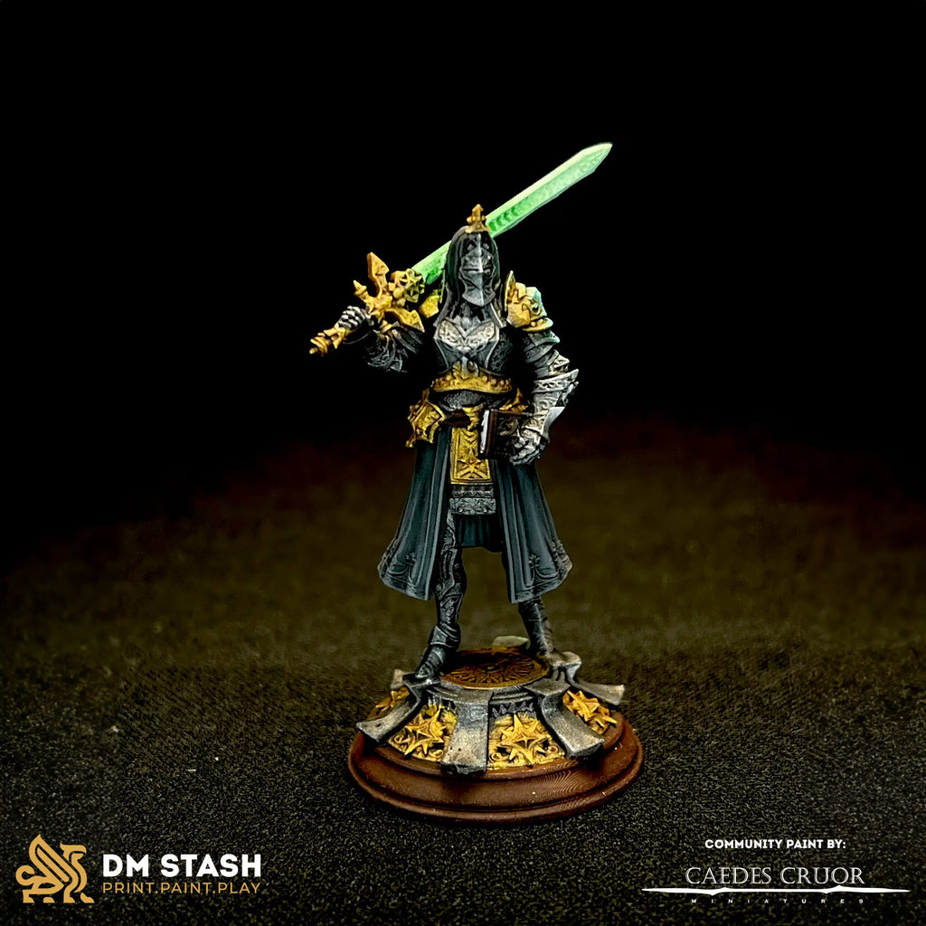 Johanna Saffron the Pious – Maiden Knight - 3D Printed Fighter Character Miniature