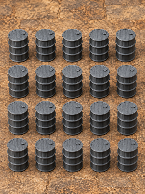 20x Barrels 28mm DND Scatter Terrain | Tabletop Wargaming Scenery for Warhammer, Frostgrave & RPG | 3D Printed