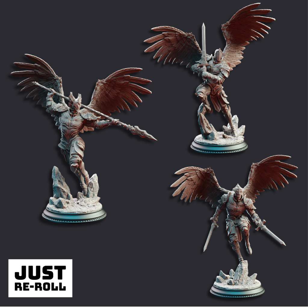 Angels of Syelden Selvaneri Warriors - 3D Printed Paladin Character Miniatures