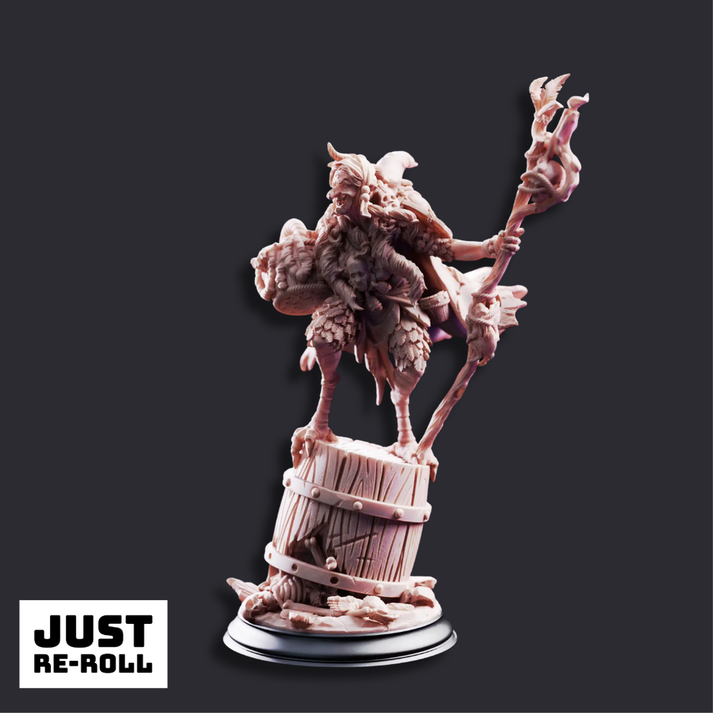 Baba Yaga Ancient Witch - 3D Printed Monster Miniature