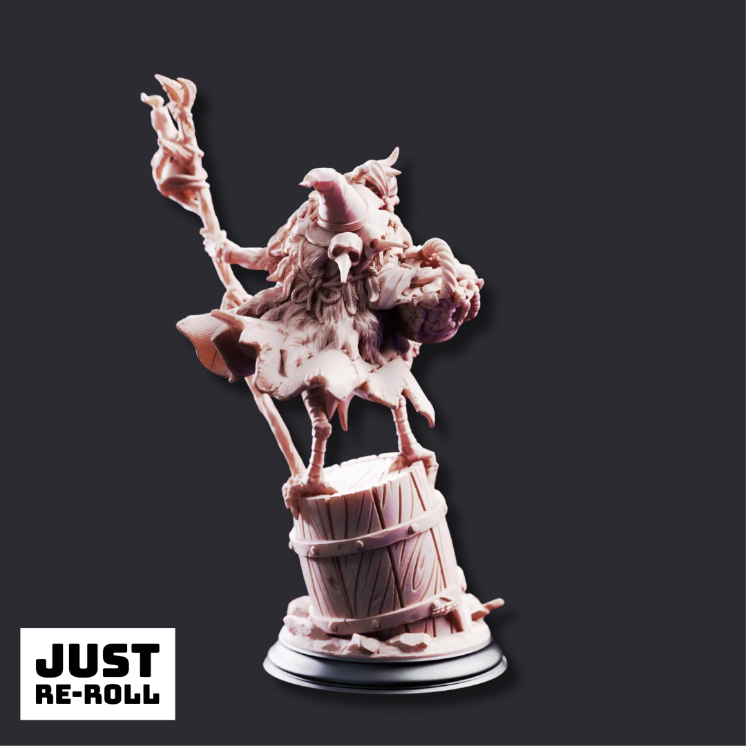 Baba Yaga Ancient Witch - 3D Printed Monster Miniature