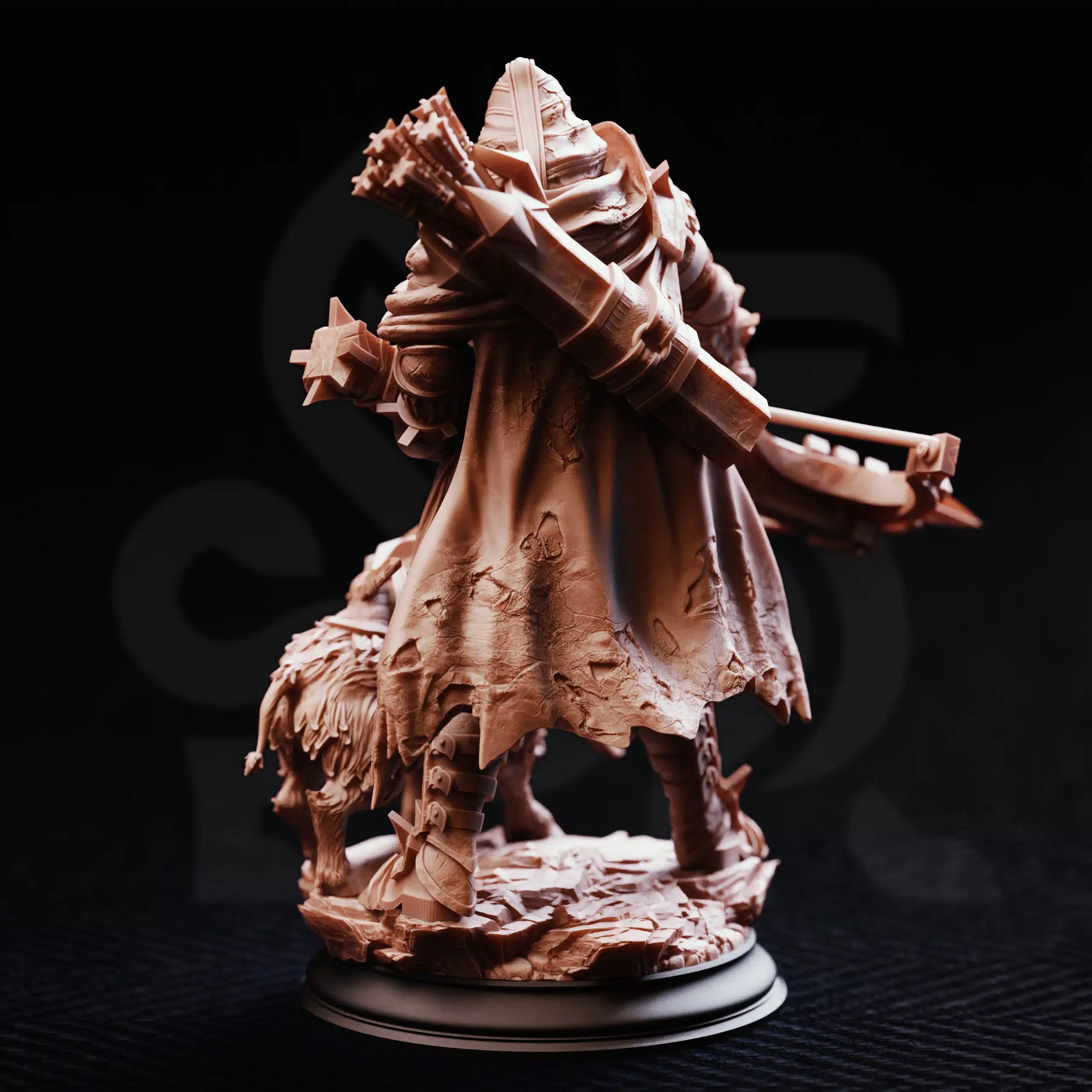 Brox – Orc Beastmaster - 3D Printed Fighter Miniature