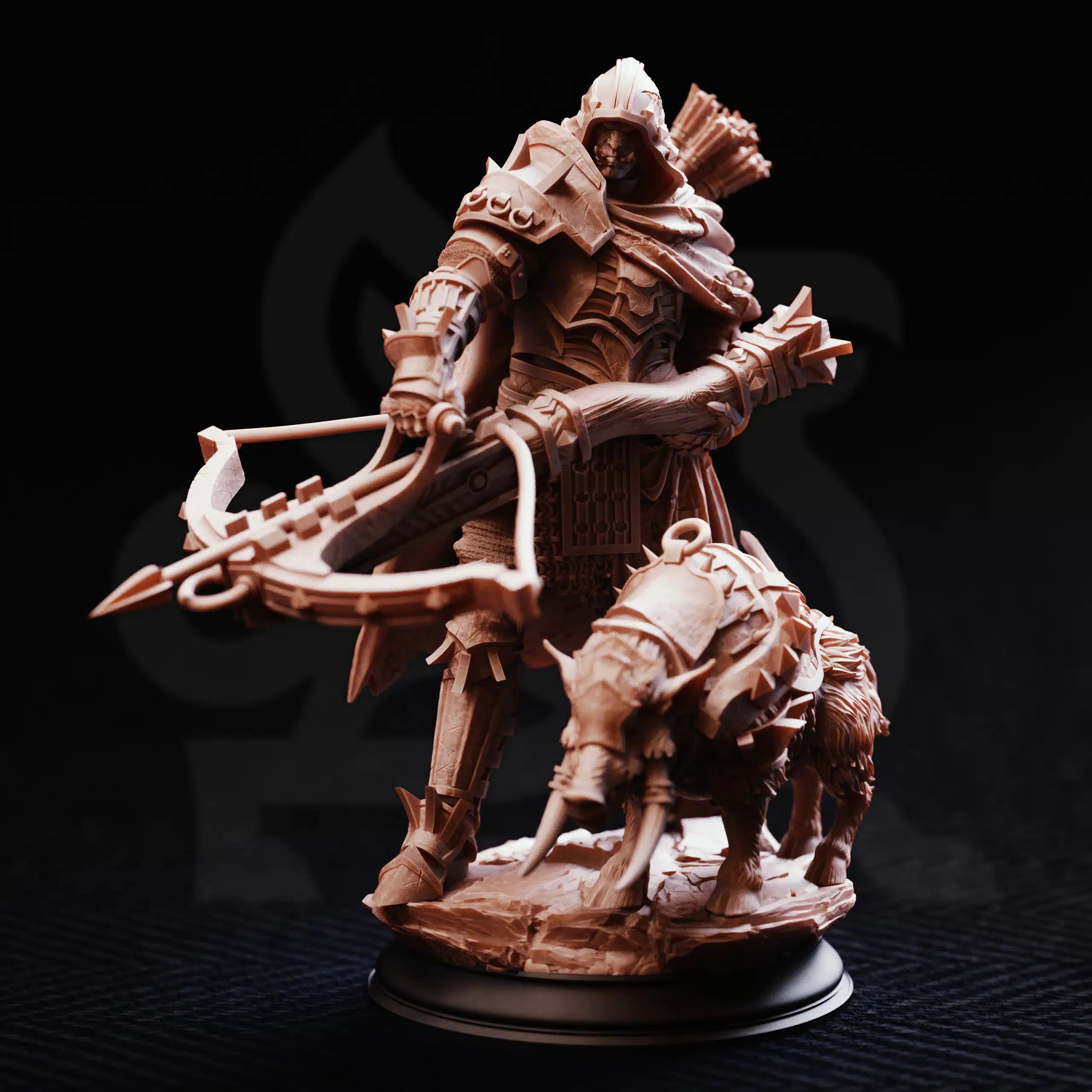 Brox – Orc Beastmaster - 3D Printed Fighter Miniature
