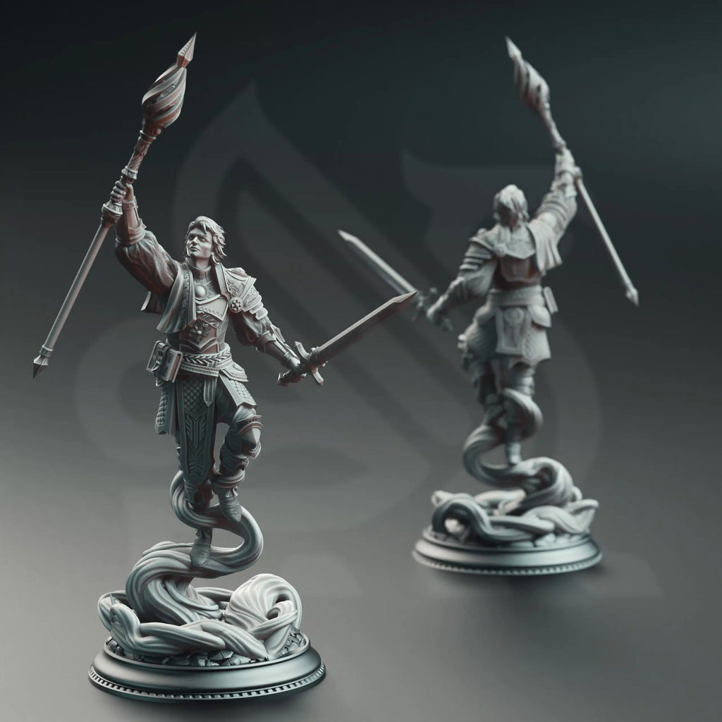 Chandler Marks – Court Mage of Grimhelm - 3D Printed Sorcerer Character Miniature