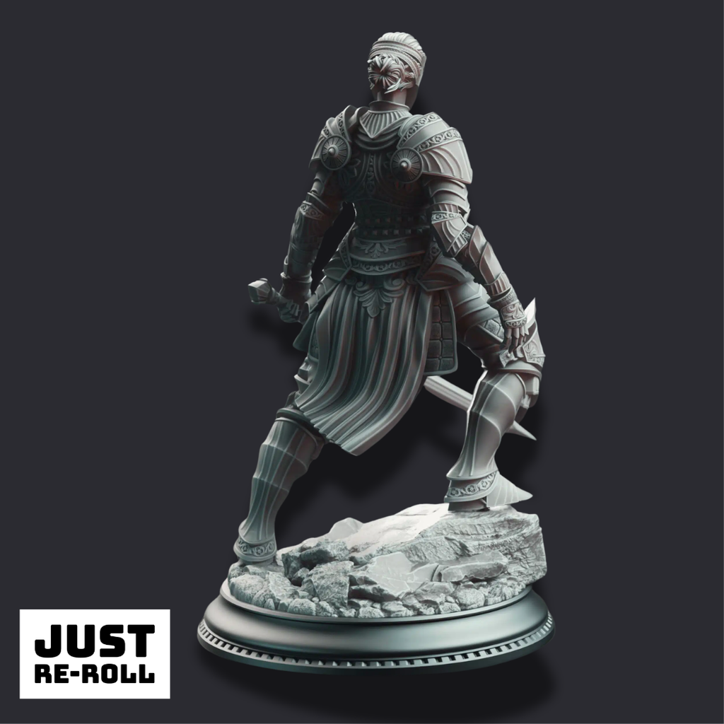 Vera Lanius the Absolved – Knight Commander - 3D Printed Paladin Character Miniature