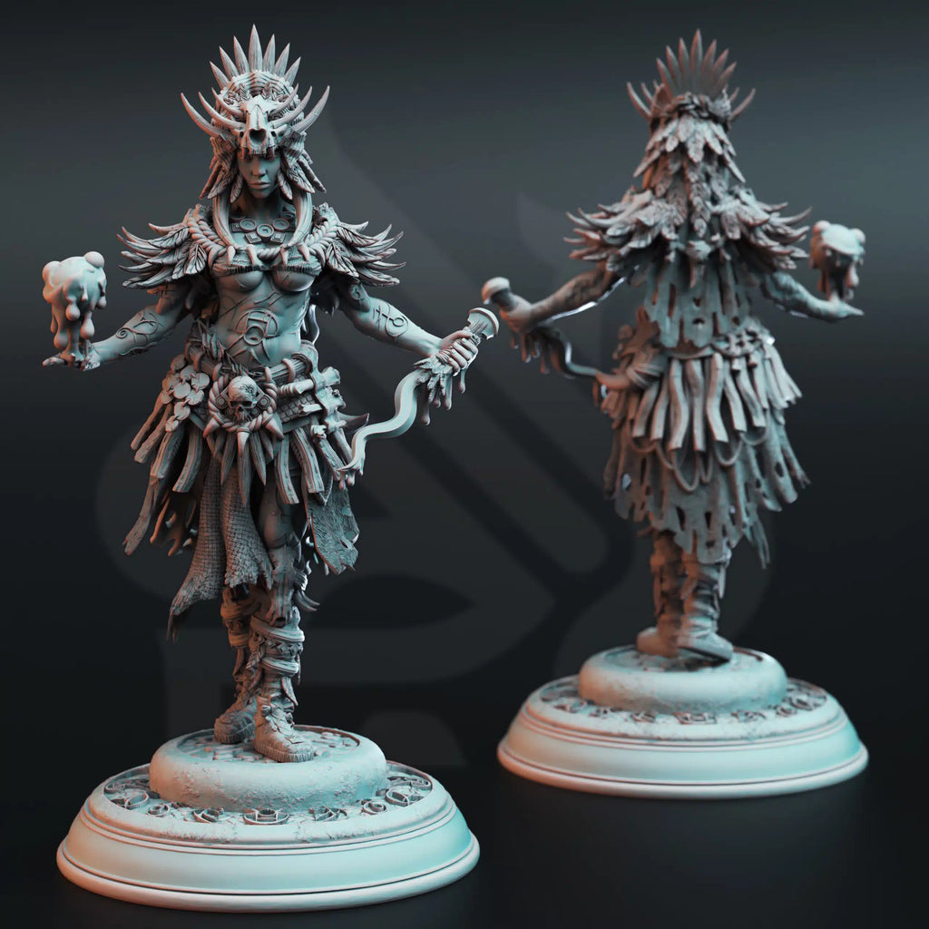 Driga – Colossal Blood Shaman - 3D Printed Druid Character Miniature