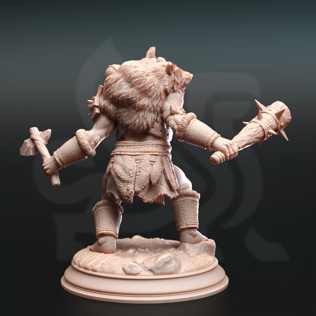Droggod Tribe – Ettin Savages - 3D Printed Monster Miniature