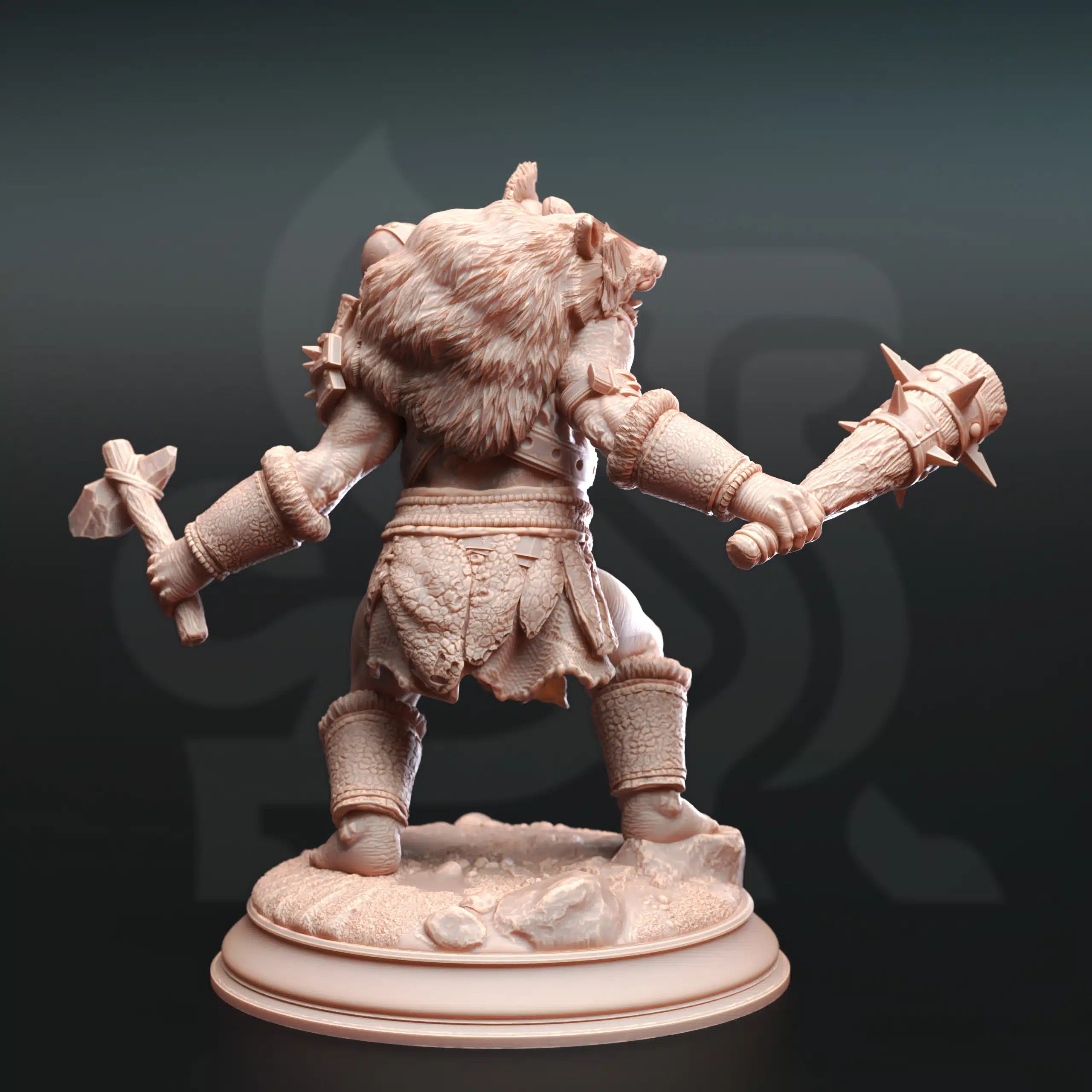 Droggod Tribe – Ettin Savages - 3D Printed Monster Miniature