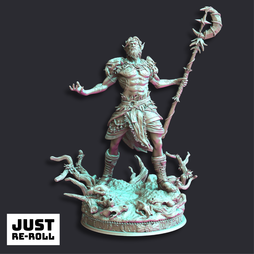 Druid of The Stars Aurelion - 3D Printed Druid Character Miniature