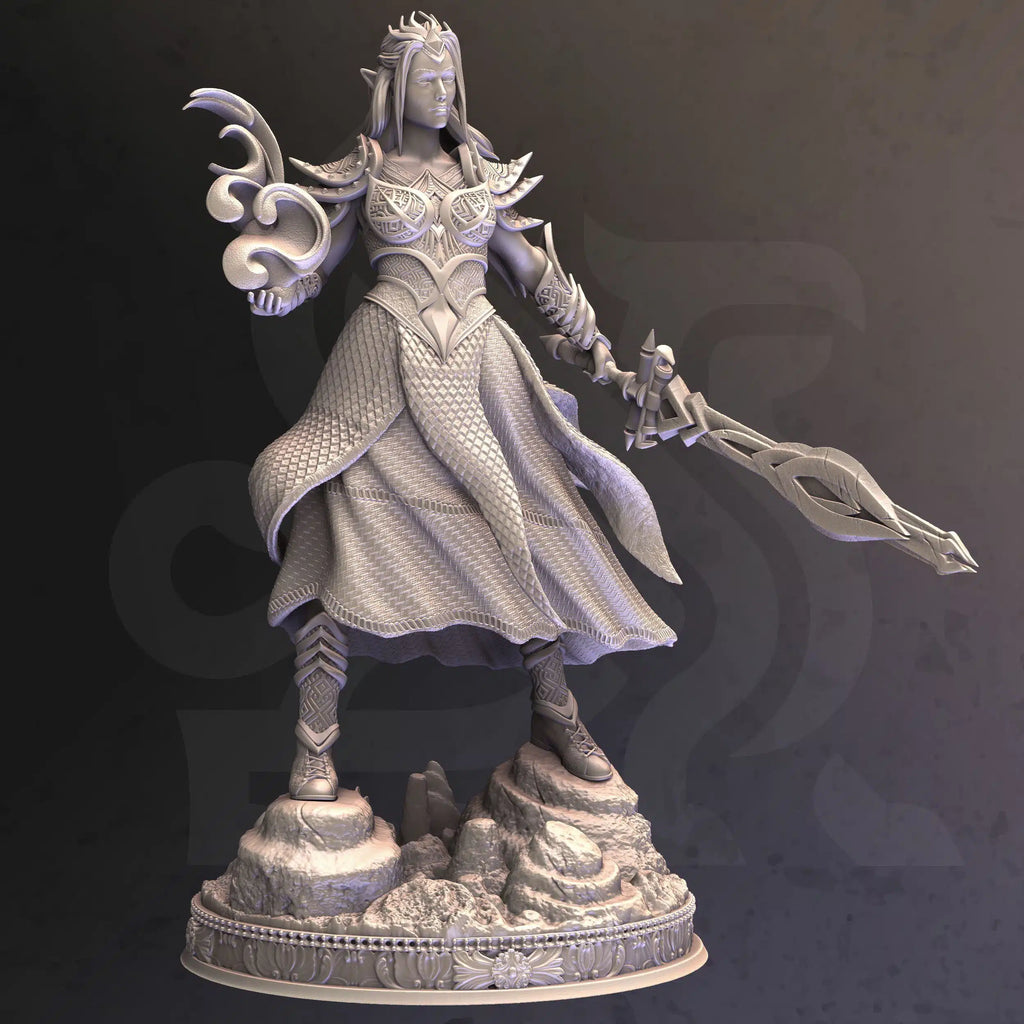 Elaina Naire – The Deathbringer - 3D Printed Wizard Character Miniature
