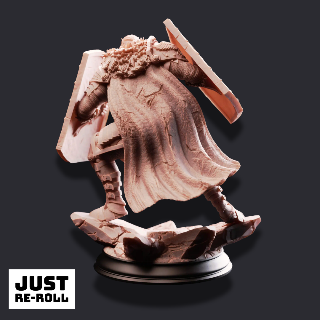 Trenon the Remade – Golden Griffin Vanguard - 3D Fighter Miniature