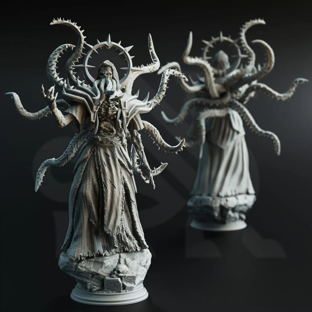 Hendrak – Ascended God-Lich Flayer - 3D Printed Monster Miniature