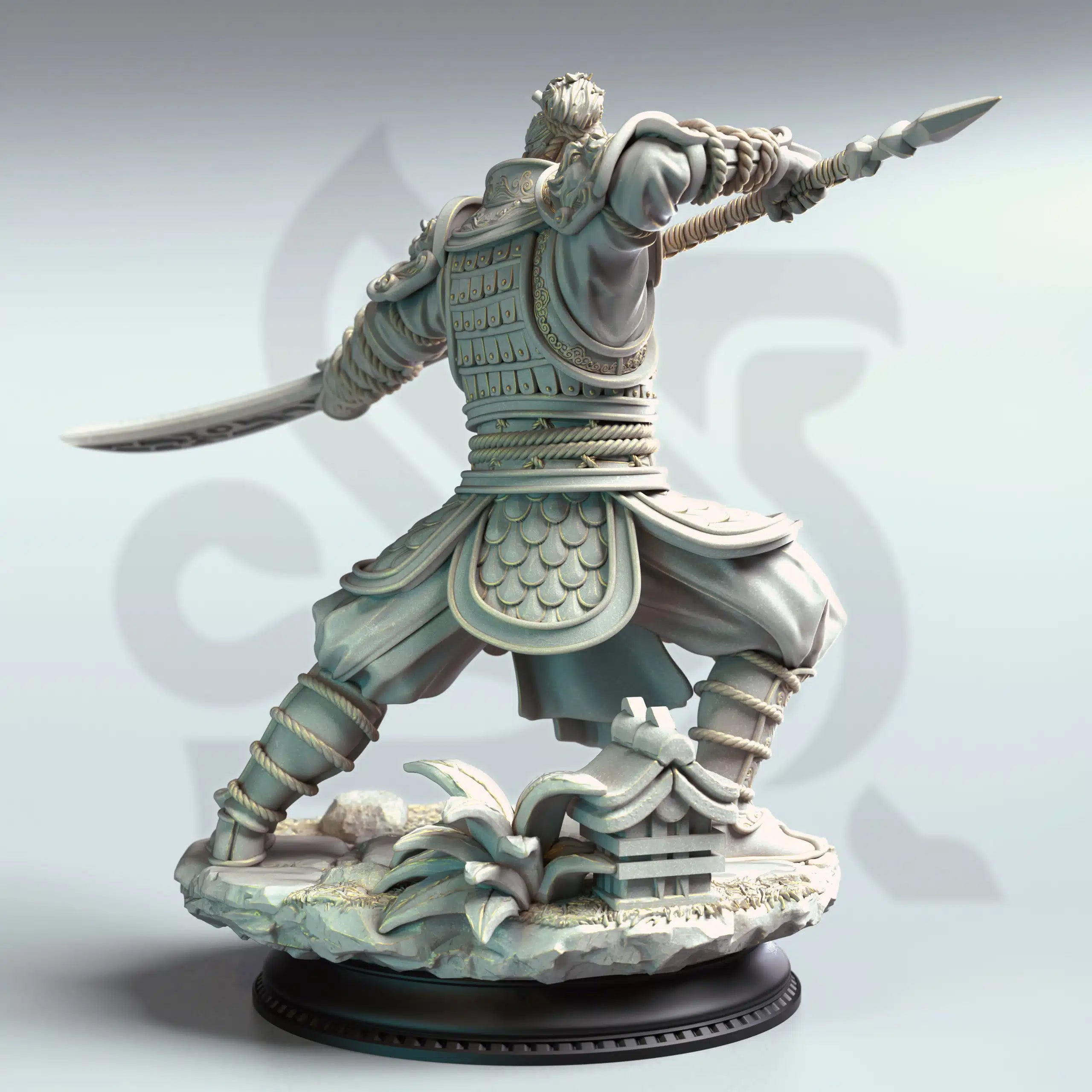 Hu Shen – Commander From the East - 3D Printed Fighter Miniature