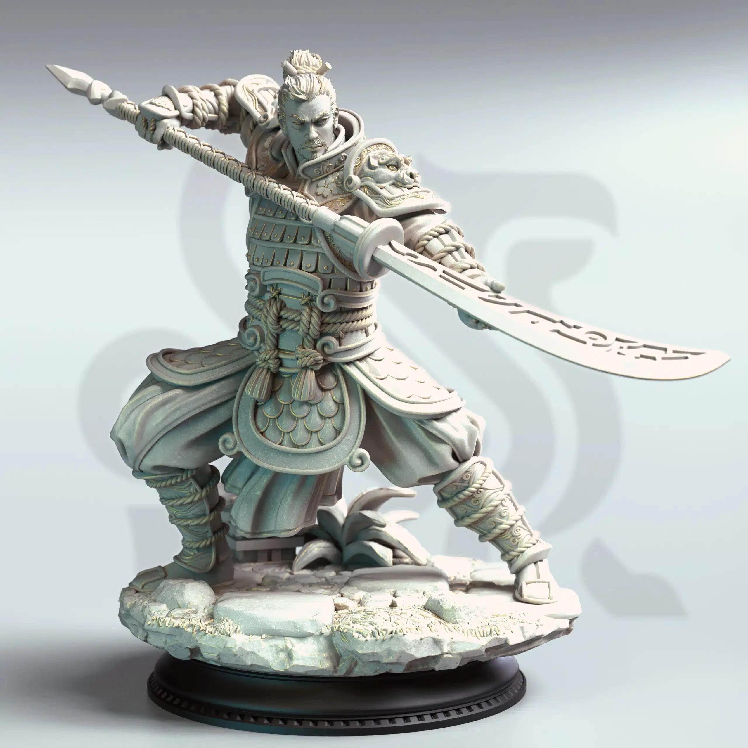 Hu Shen – Commander From the East - 3D Printed Fighter Miniature