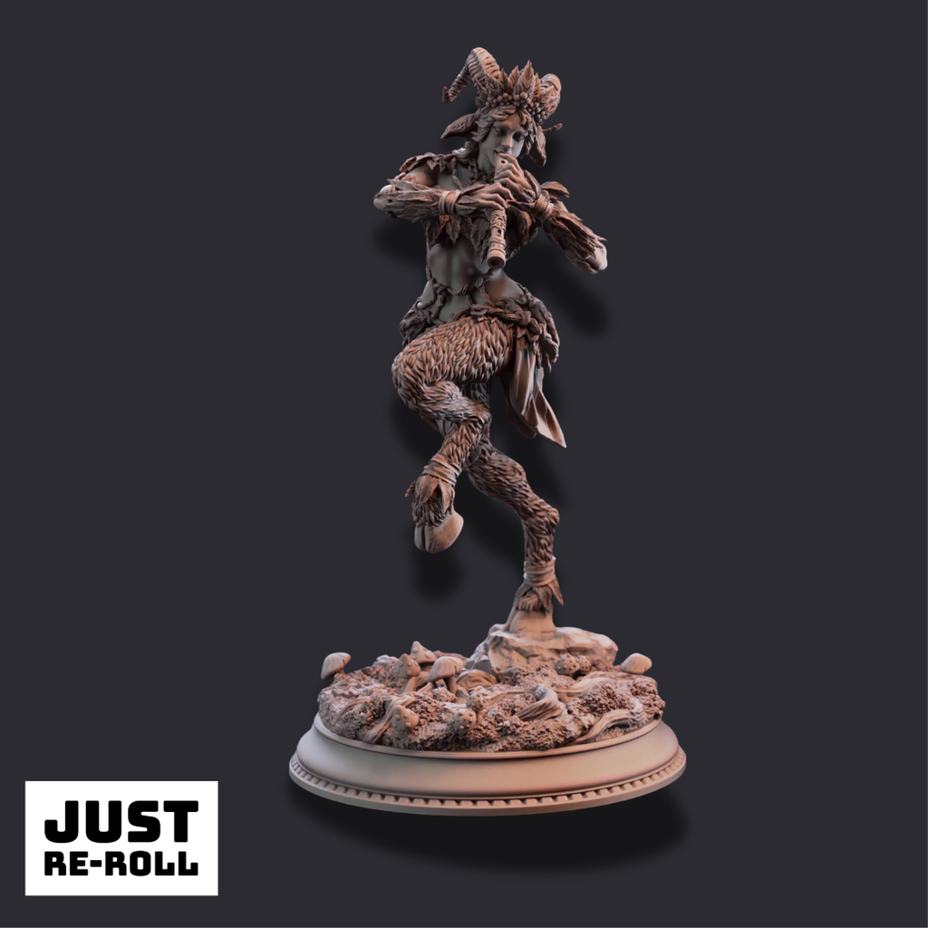 Sylvia of the Fringe – Faun Enchantress - 3D Printed Bard Character Miniature