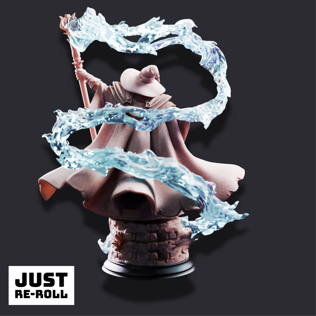 Merlin of Monmouth – Elder Wizard - 3D Printed Sorcerer Miniature