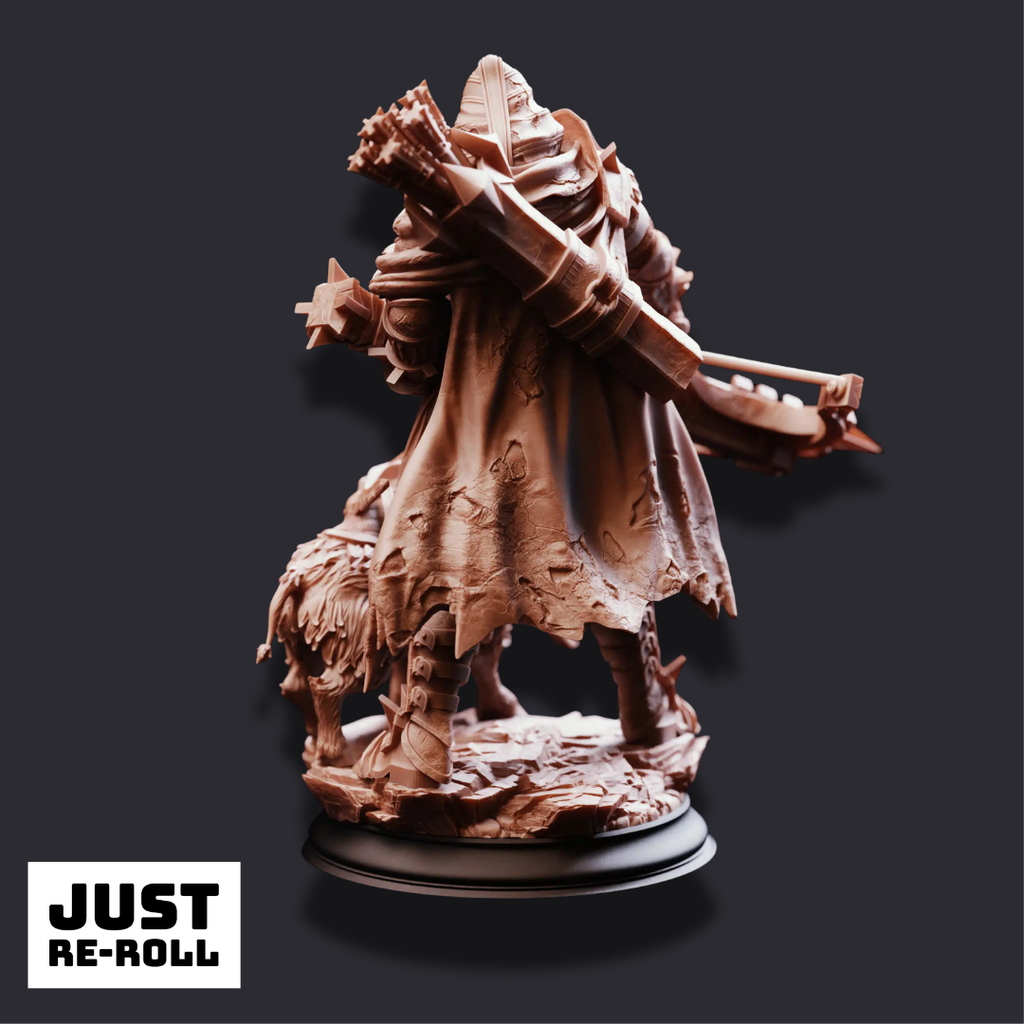 Brox – Orc Beastmaster - 3D Printed Fighter Miniature