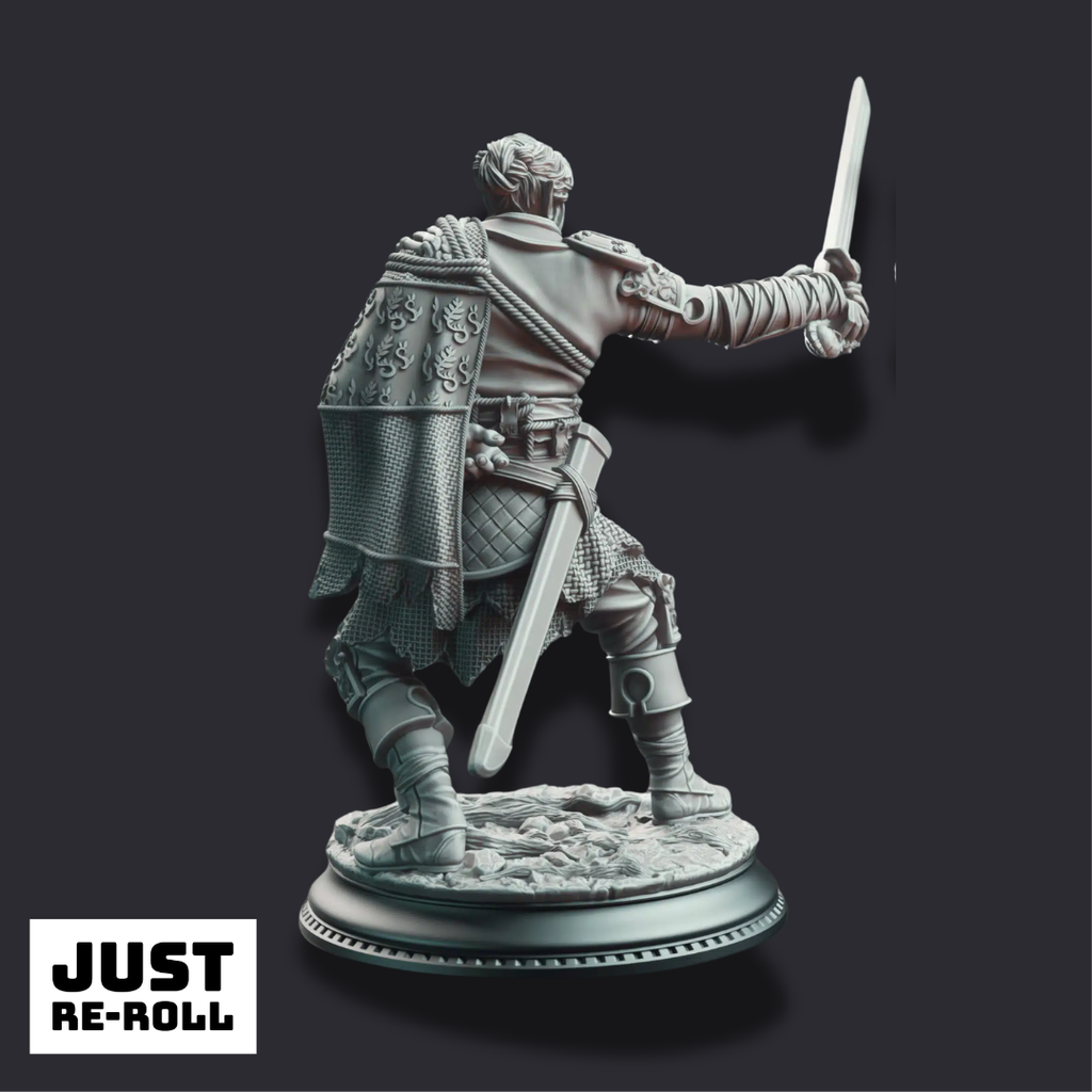 Corin of Lamhet – Half Elf Duelist - 3D Printed Fighter Character Miniature