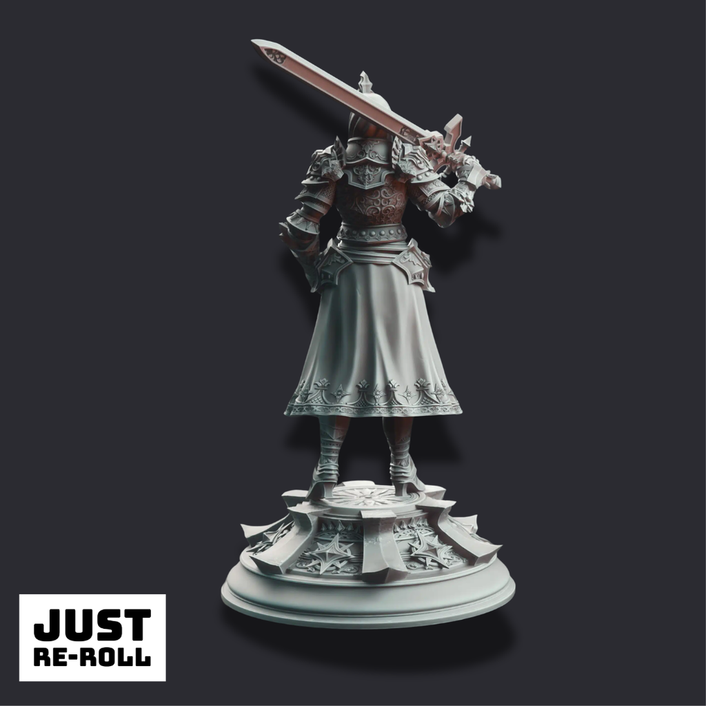 Johanna Saffron the Pious – Maiden Knight - 3D Printed Fighter Character Miniature