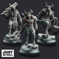 Minotaurs of the Labyrinth’s Depths - 3D Printed Barbarian Character Miniature