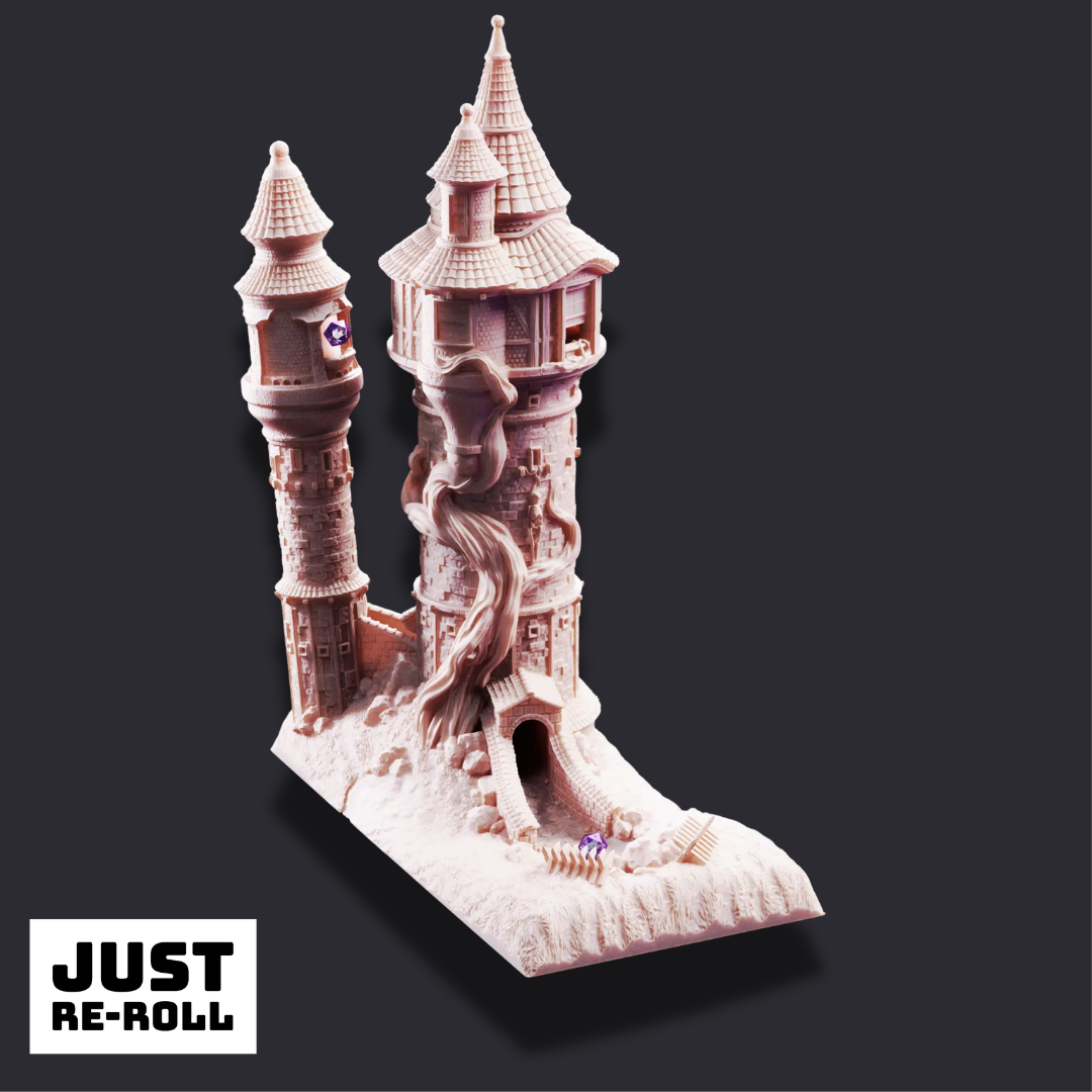 Rapunzel’s Cursed Tower – Playable Dice Tower Terrain – 3D Printed Terrain