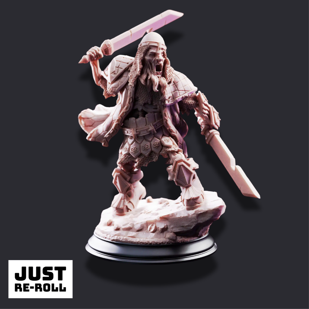 Mook Undead Dwarven Brothers - 3D Printed Undead Miniature
