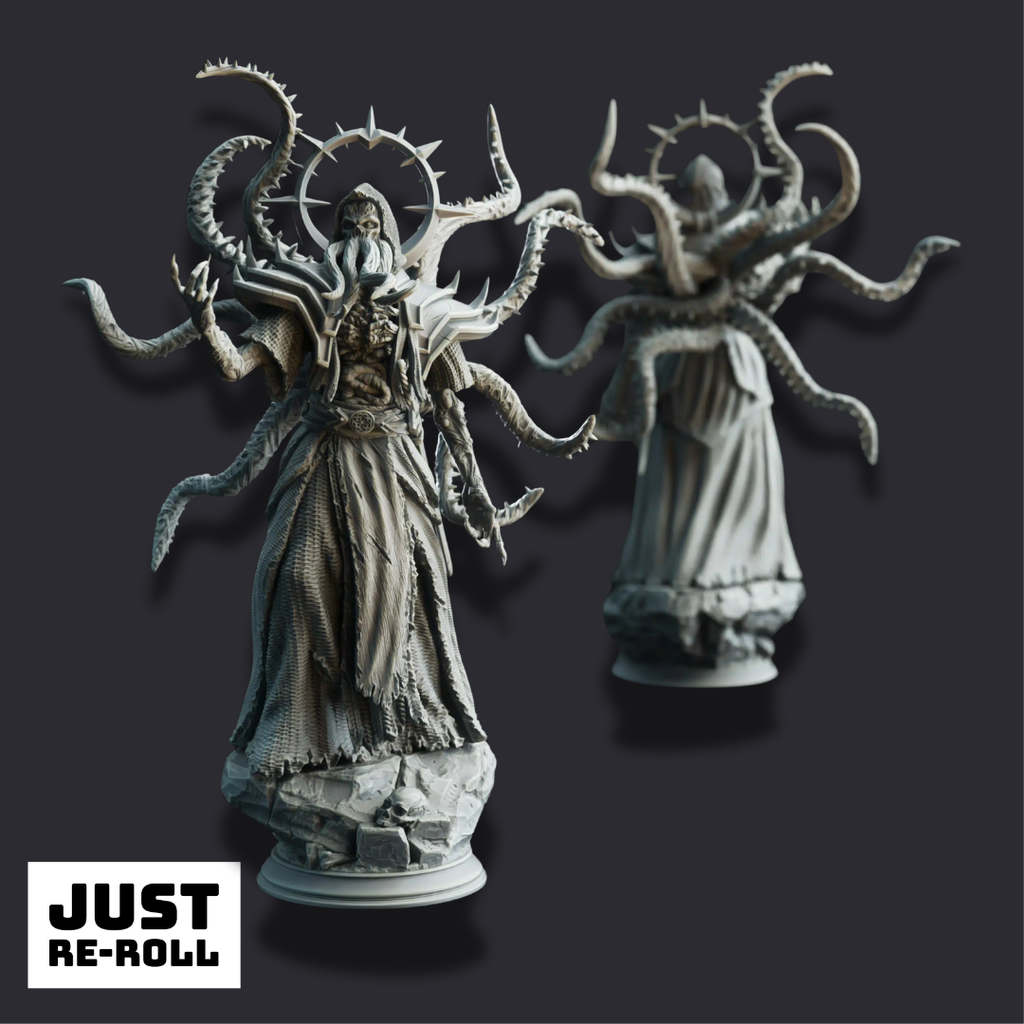 Hendrak – Ascended God-Lich Flayer - 3D Printed Monster Miniature