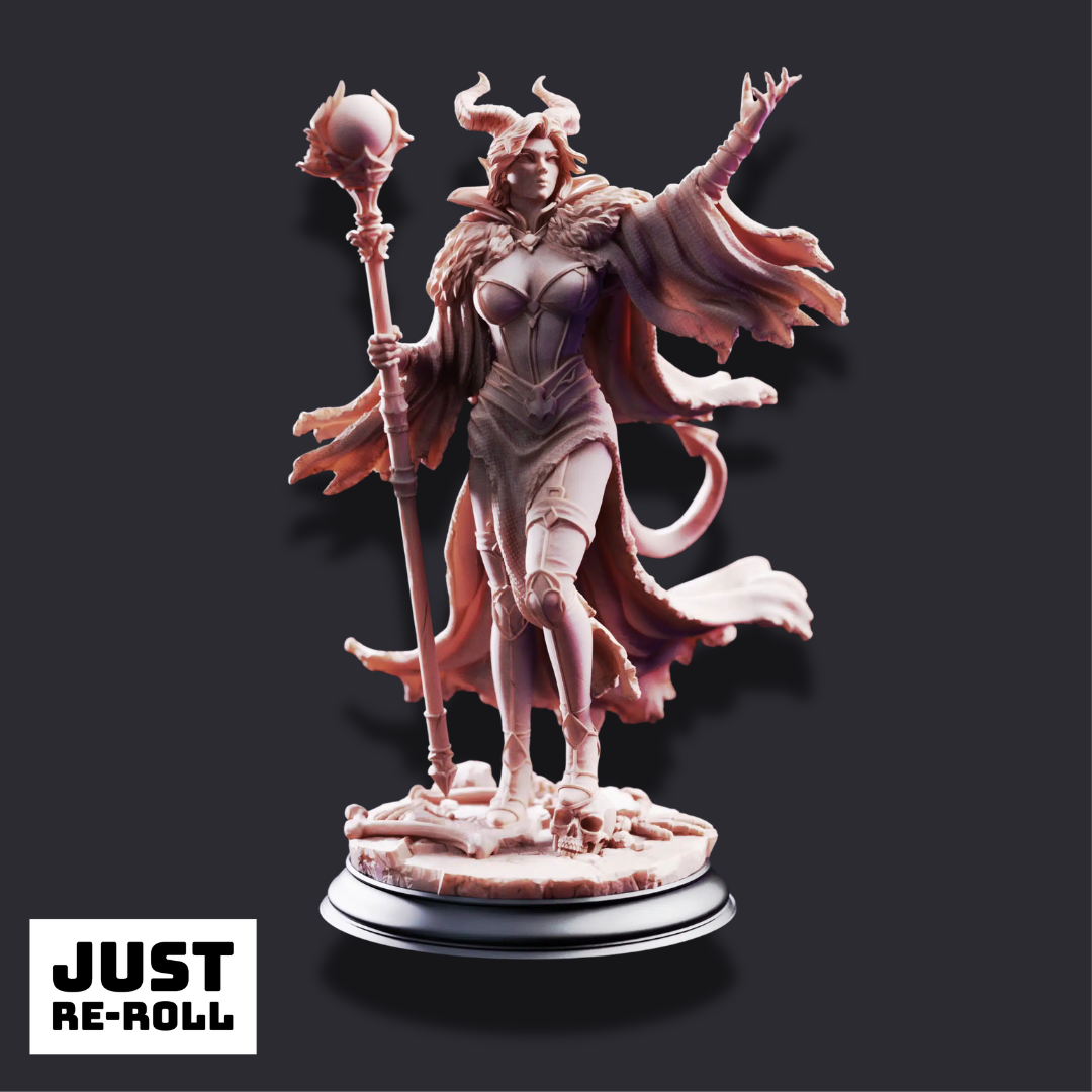 Mallory the Envious – The Dark Ruler - 3D Printed Sorcerer Miniature