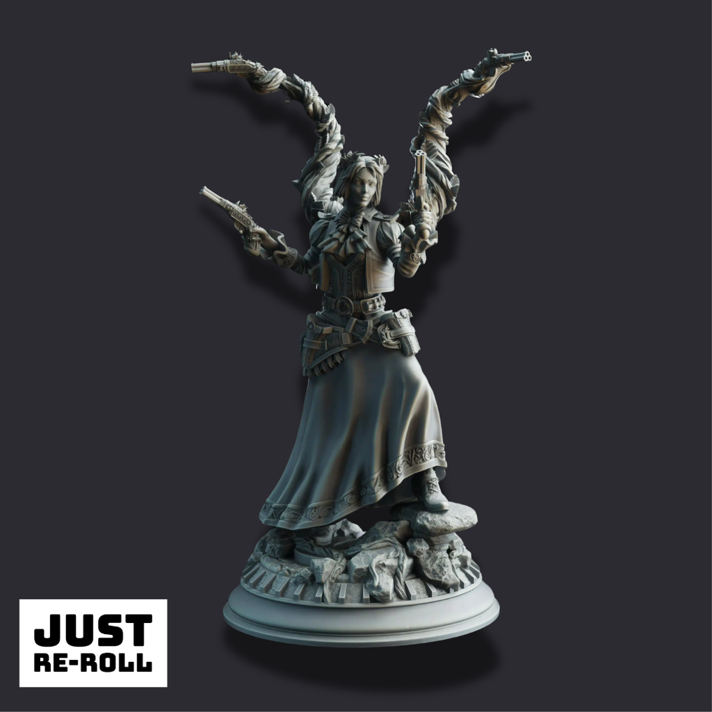Tasmin Greaves – Druidic Gunslinger - 3D Printed Druid Miniature