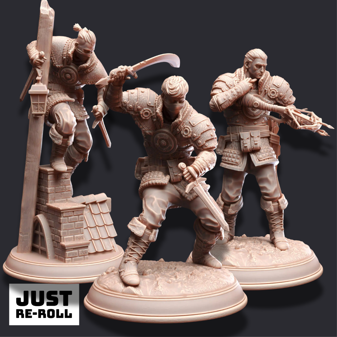 Dusty Dirks Bandits - 3D Printed Bandit Miniature