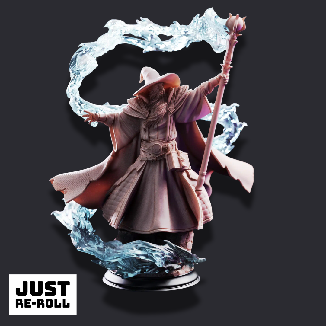 Merlin of Monmouth – Elder Wizard - 3D Printed Sorcerer Miniature