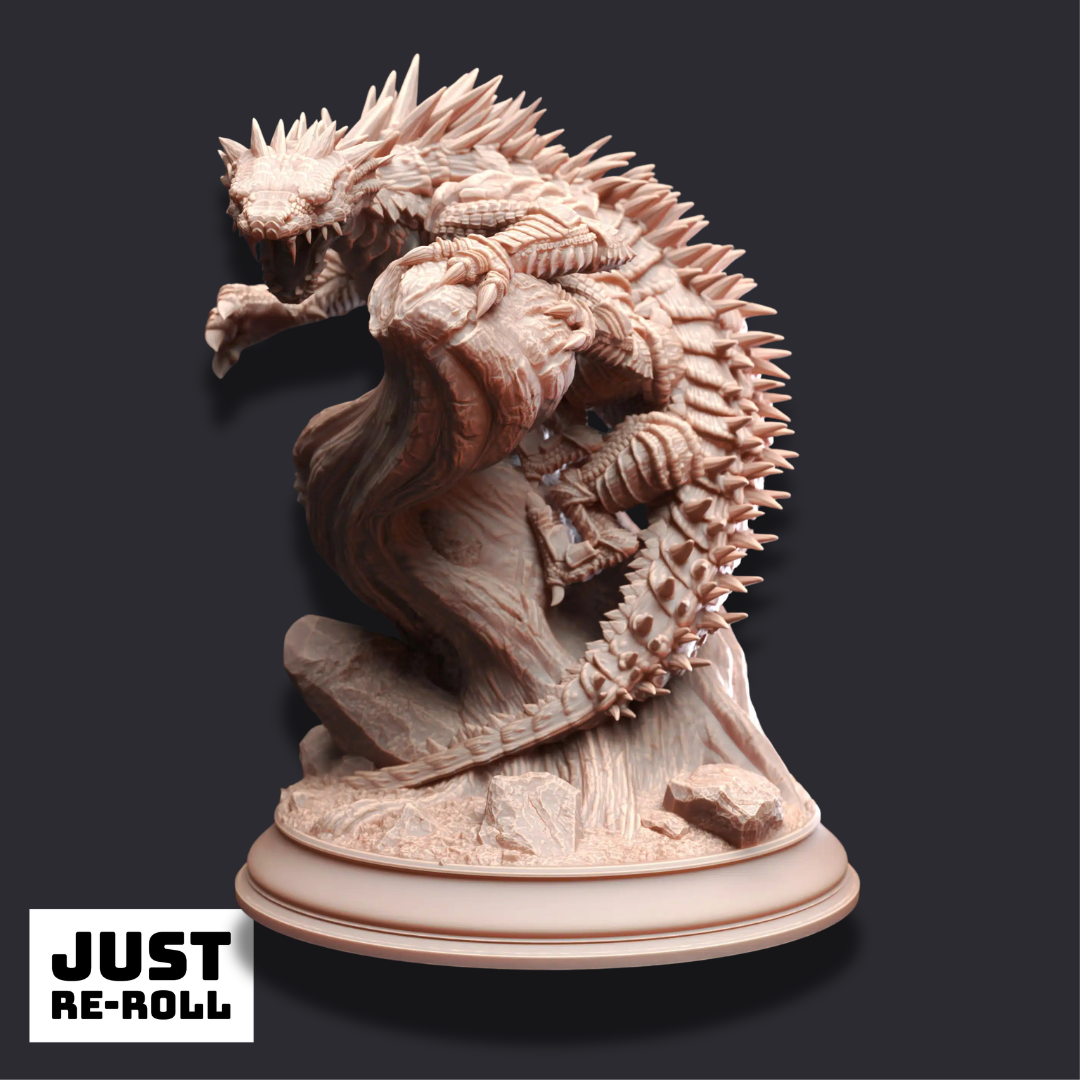 Verdant Basilisk - 3D Monster Miniature