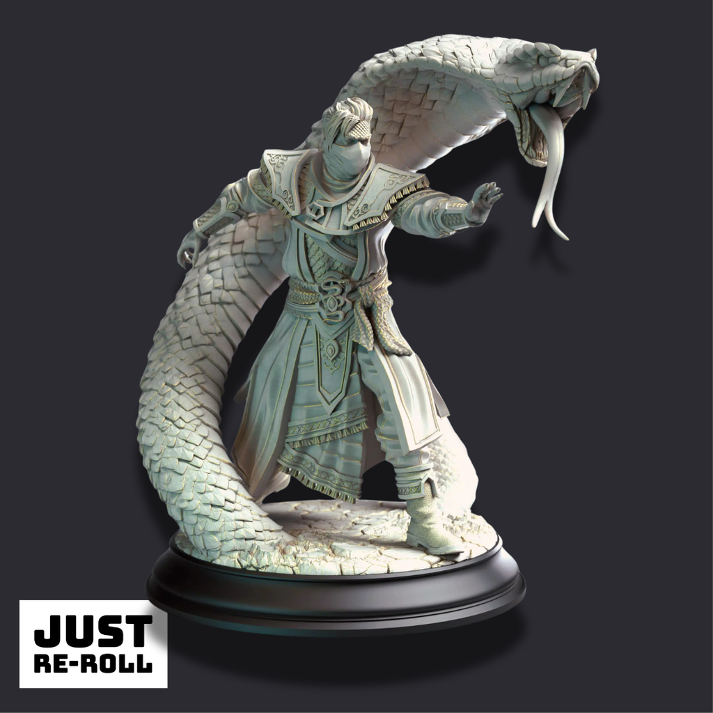 Yin Zhu – The Snake Charmer - 3D Printed Sorcerer Miniature