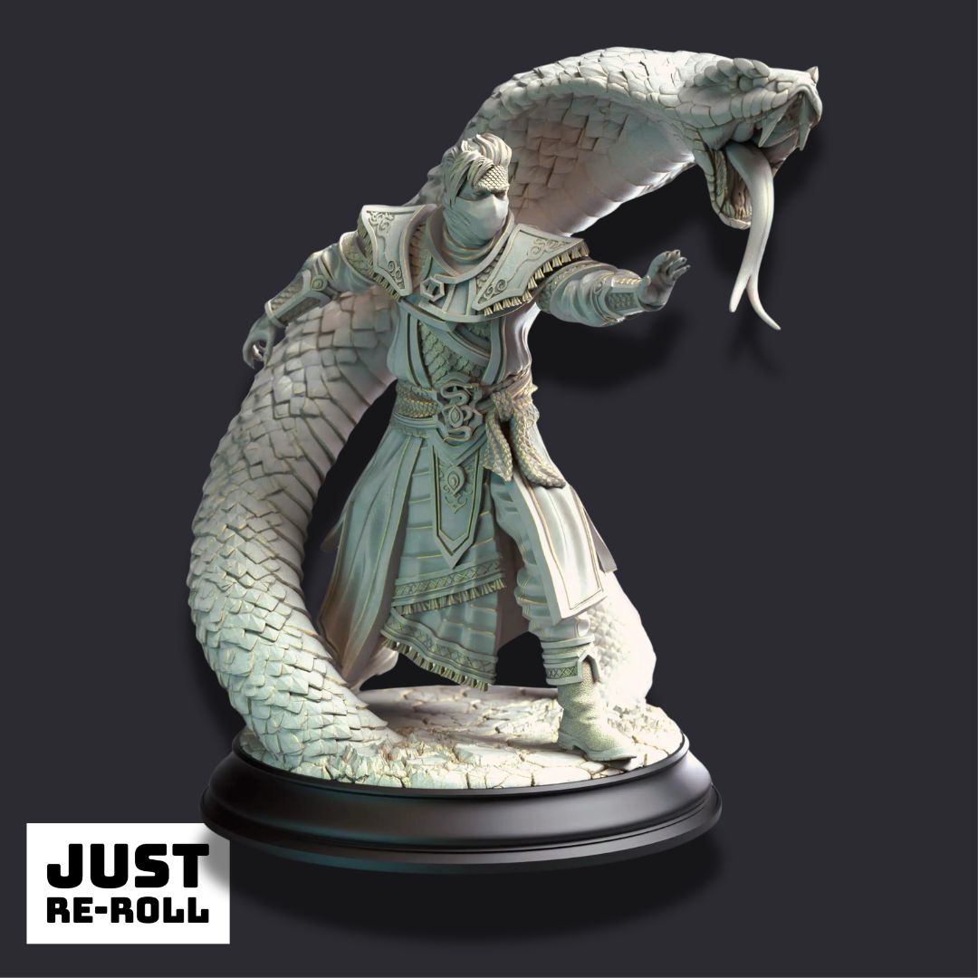 Yin Zhu – The Snake Charmer - 3D Printed Sorcerer Miniature