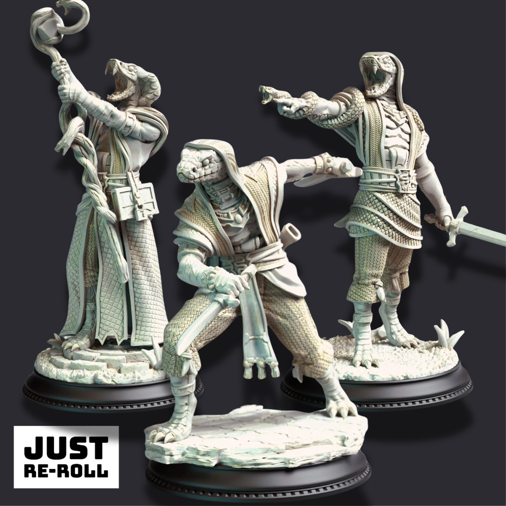Shyasara – Snakemen Cultists - 3D Printed Serpentfolk Miniature