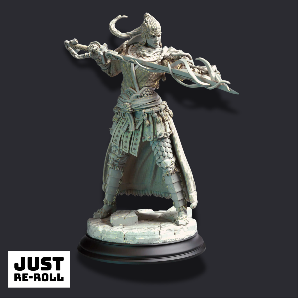 Saori – Serpentfolk Spellsword - 3D Printed Fighter Miniature