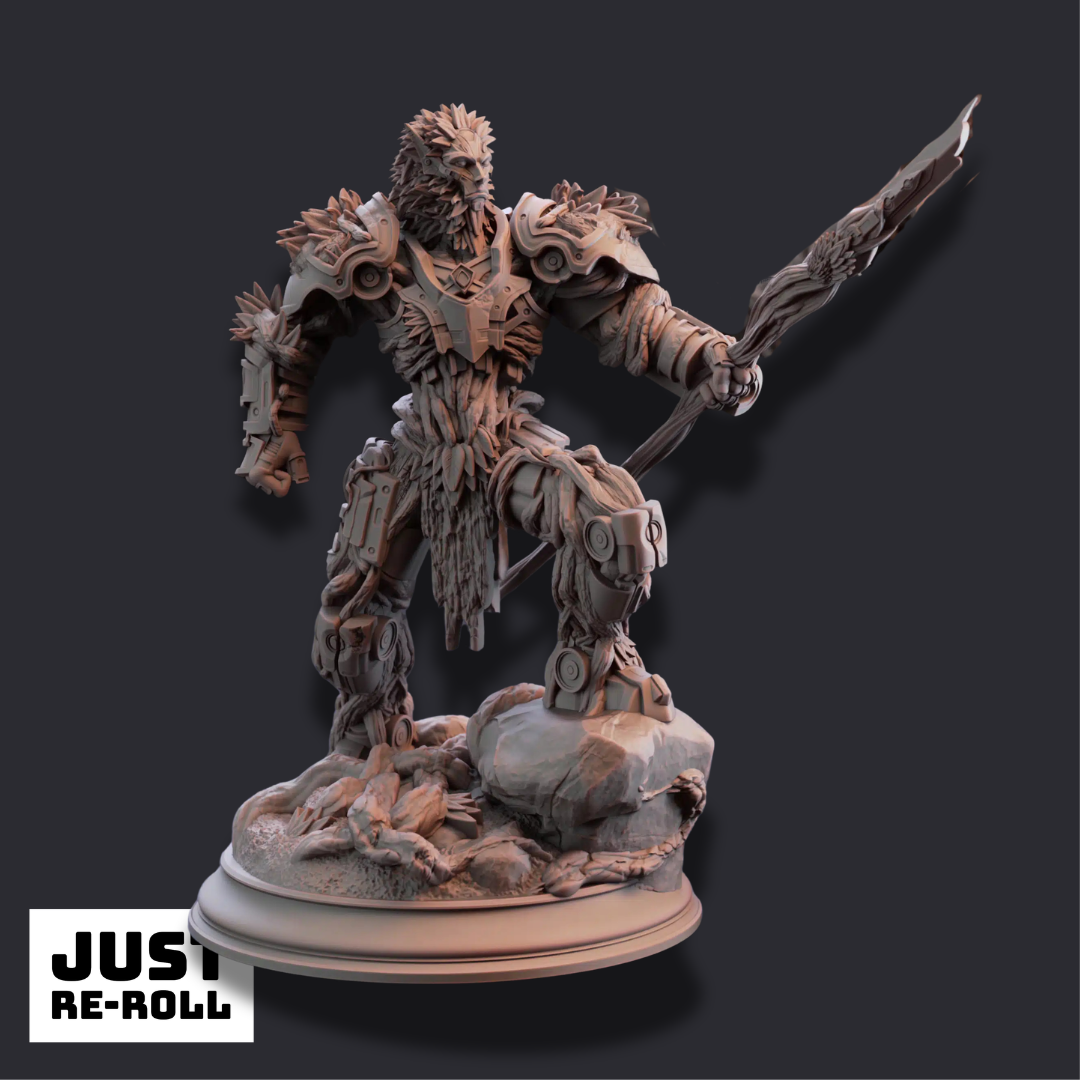 Myrion Stoneheart – Soulforged Druid - 3D Printed Barbarian Miniature