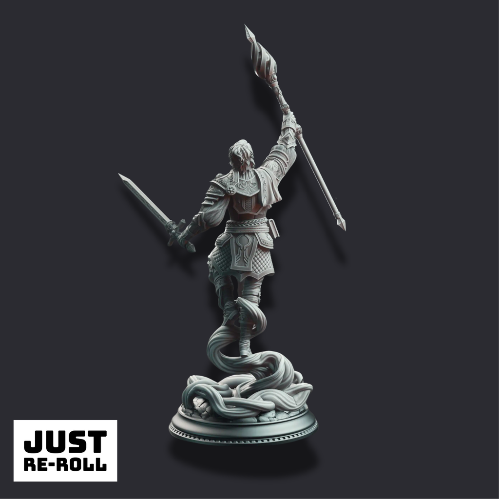 Chandler Marks – Court Mage of Grimhelm - 3D Printed Sorcerer Character Miniature