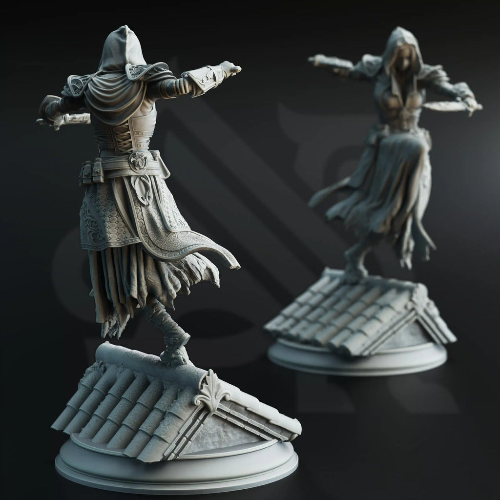Karena – The Airborne Psionic - 3D Printed Warlock Miniature
