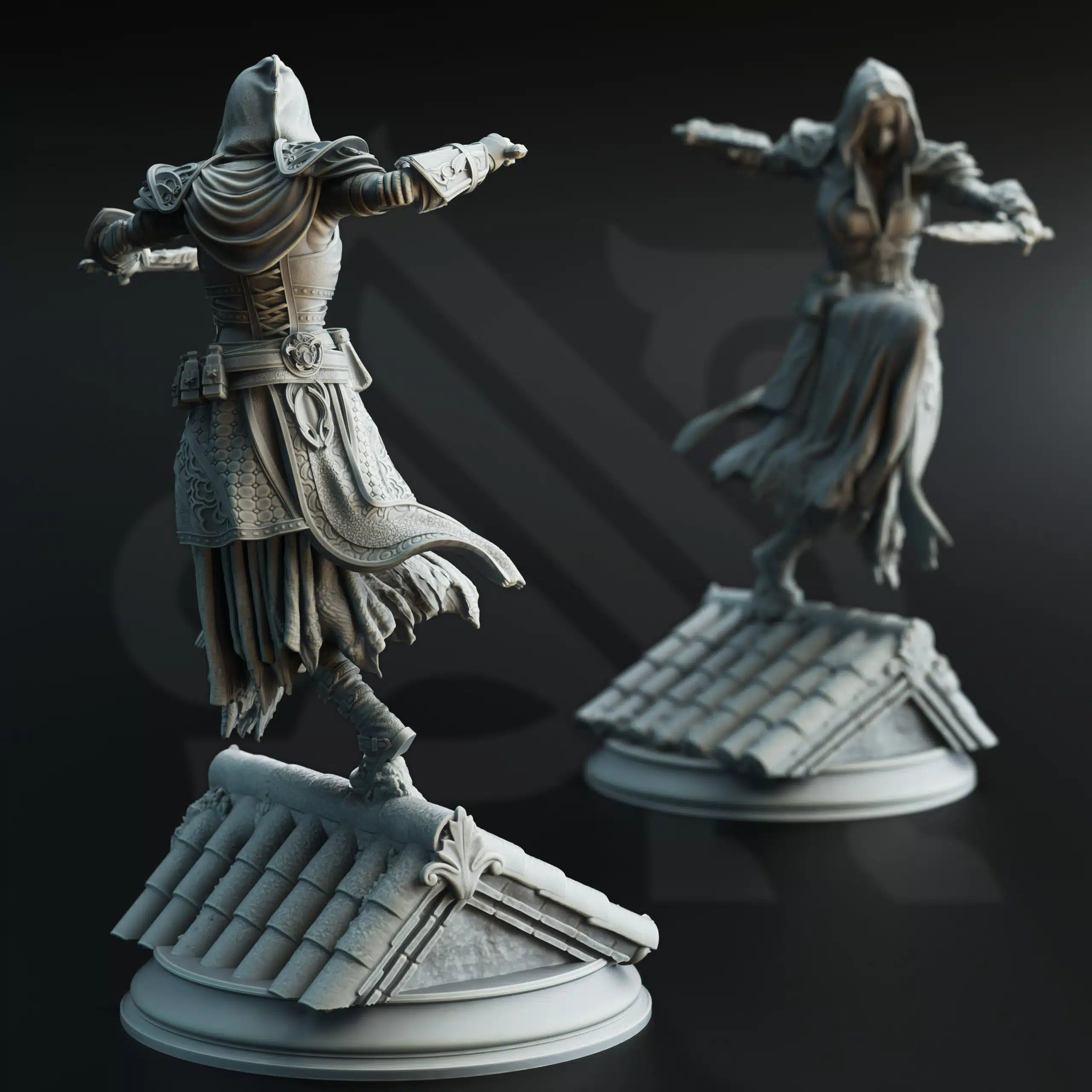 Karena – The Airborne Psionic - 3D Printed Warlock Miniature