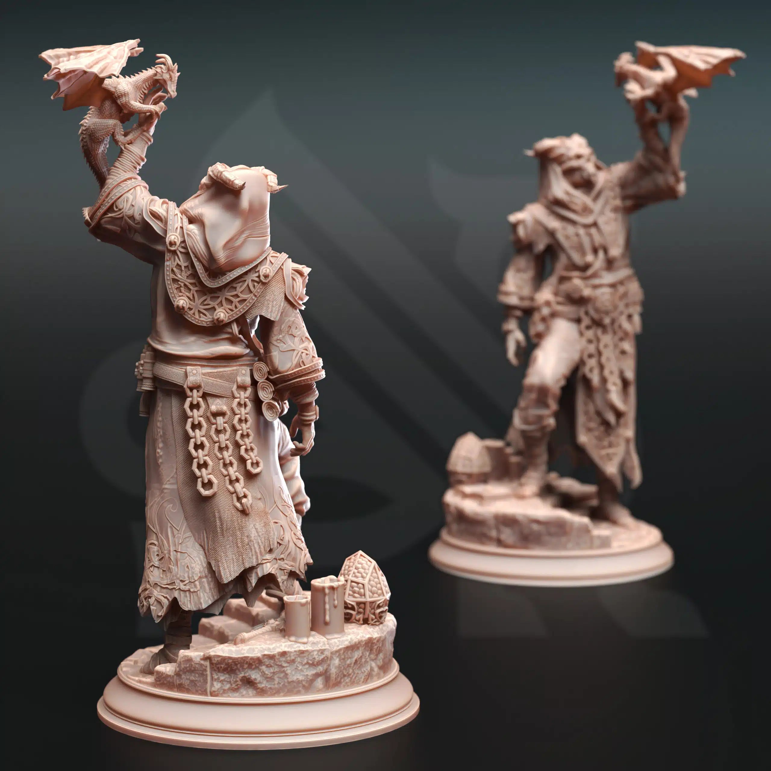 Karthys of Zezima – Dragon Culist - 3D Printed Cleric Miniature