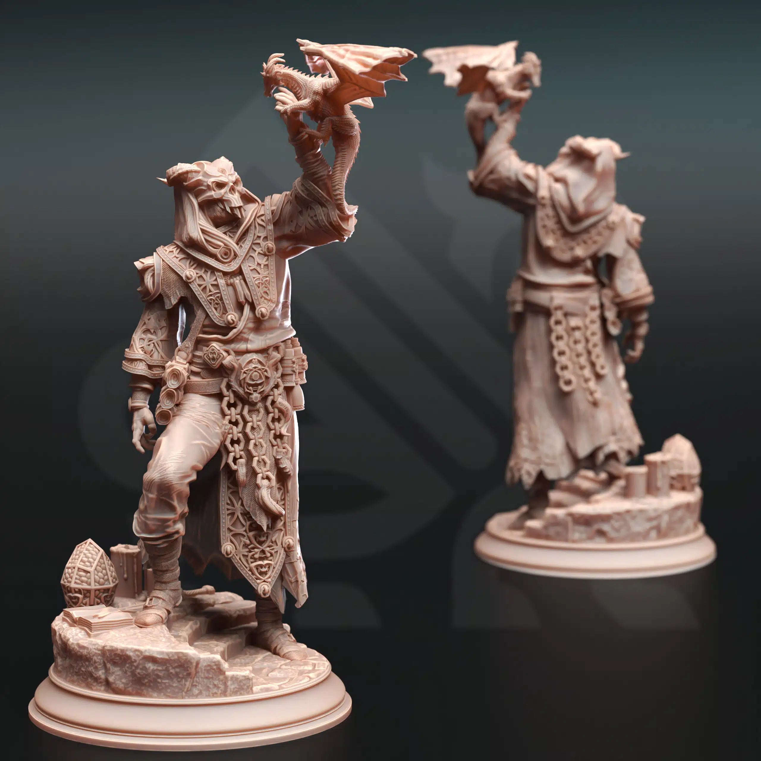 Karthys of Zezima – Dragon Culist - 3D Printed Cleric Miniature