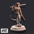 Syntheia the Daring – Tiefling Scoundrel - 3D Printed Rogue Character Miniature