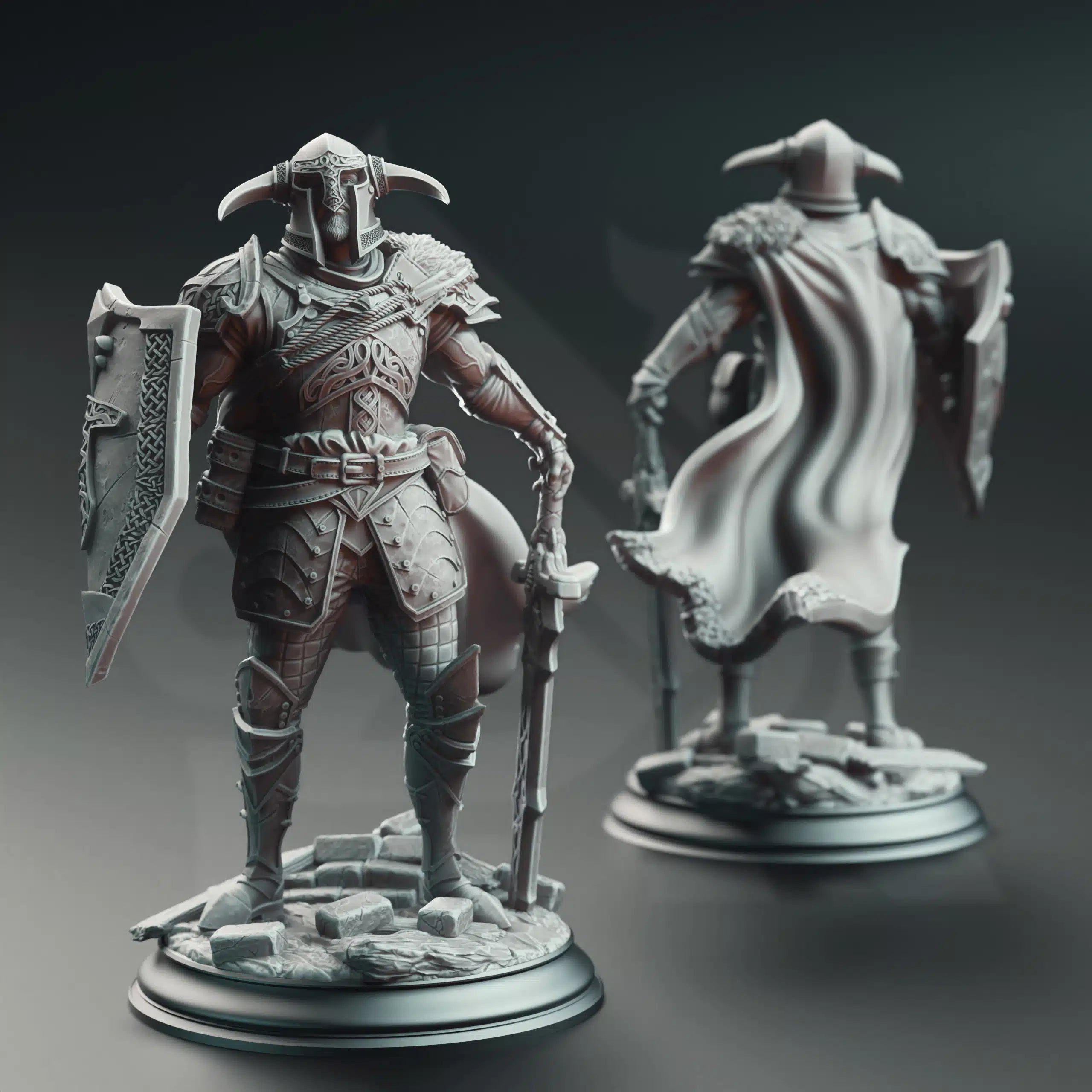 Lizarin – Champion of Renmaeth - 3D Printed Fighter Character Miniature