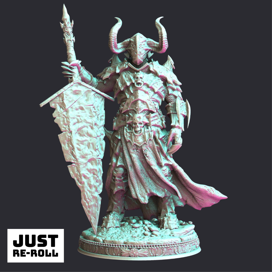 Deathknight – Morian Fairhair - 3D Printed Fighter Character Miniature