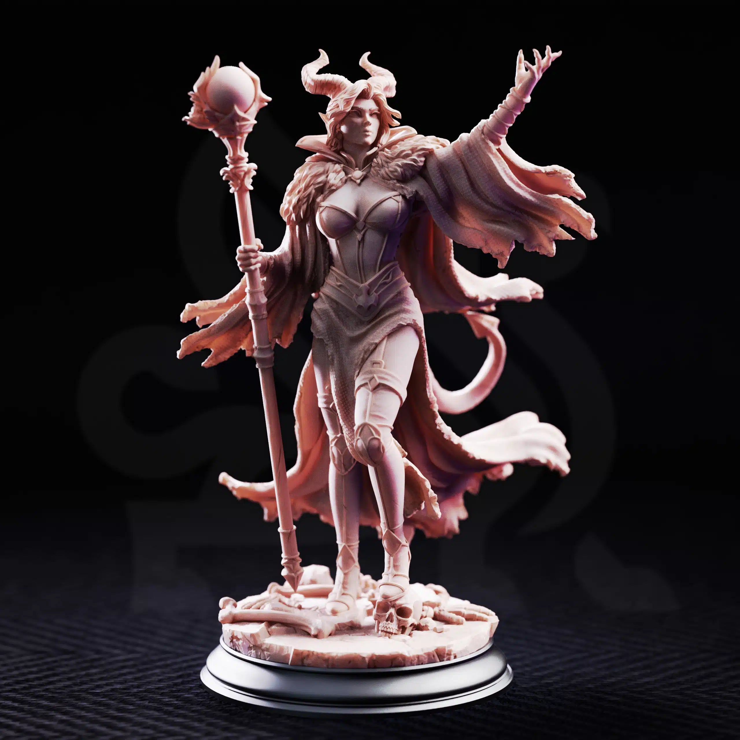 Mallory the Envious – The Dark Ruler - 3D Printed Sorcerer Miniature