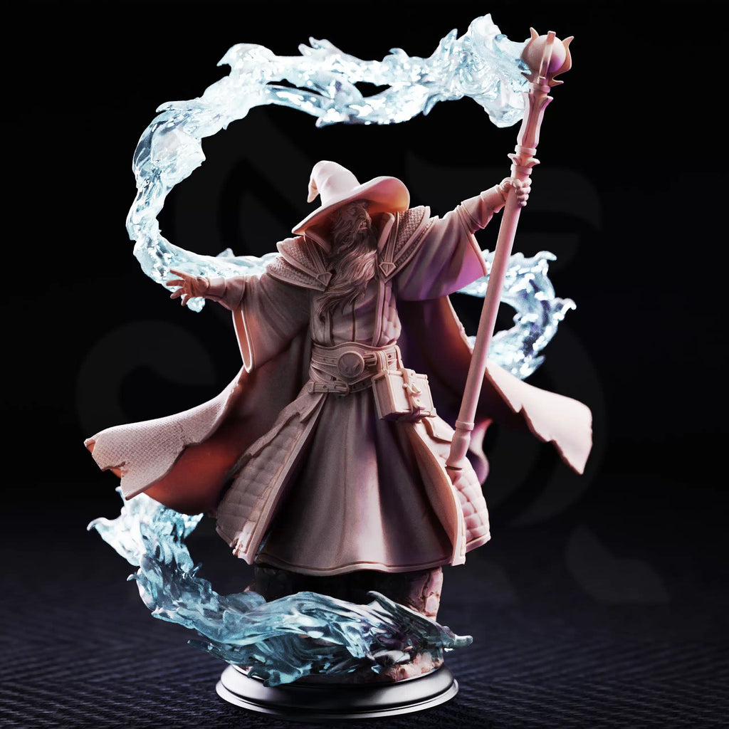 Merlin of Monmouth – Elder Wizard - 3D Printed Sorcerer Miniature