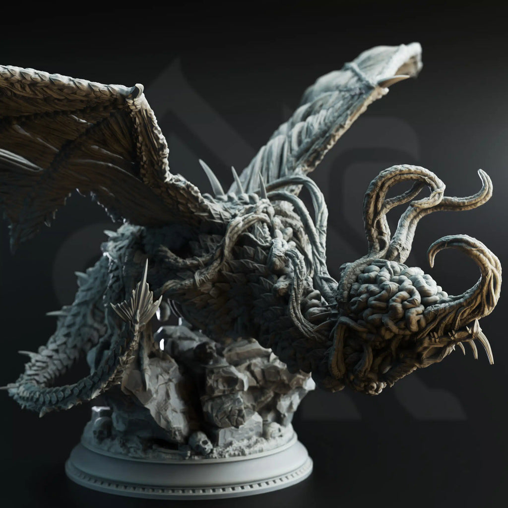 Midorius the Remade – Eldritch Flayer Dragon - 3D Monster Miniature